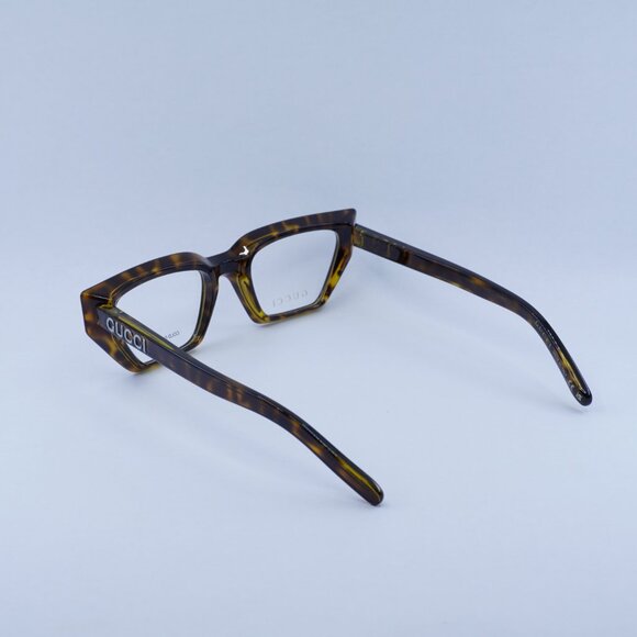 🕶️ New Gucci GG1720O 002 Eyeglasses - Spotted Havana with Yellow Frame - Picture 9 of 10